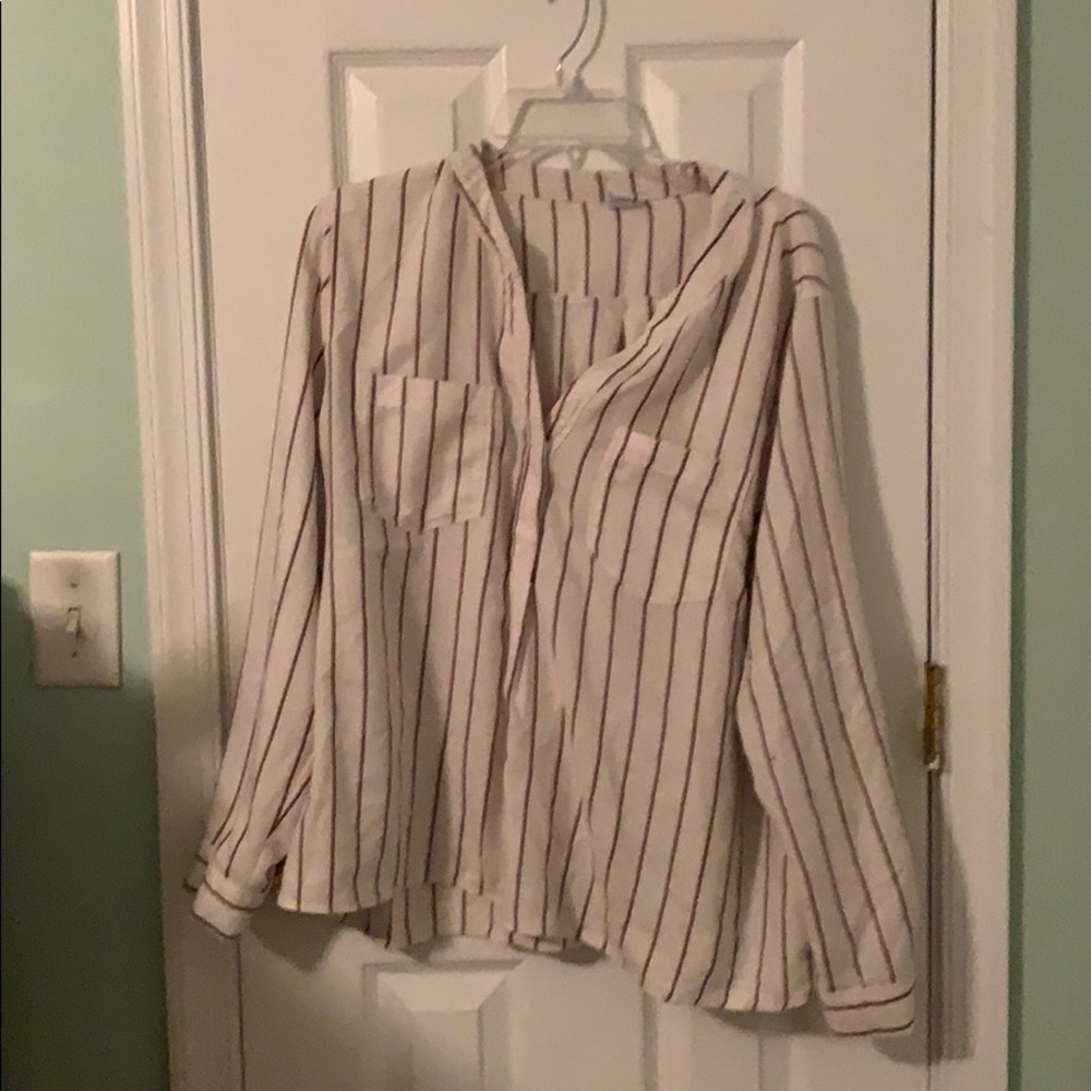 Strippes ling sleeve blouse